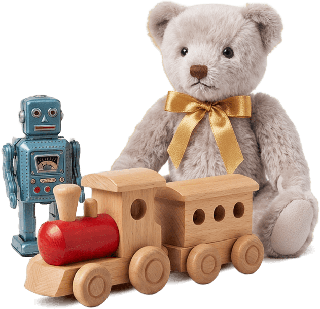 A collection of Christmas toys